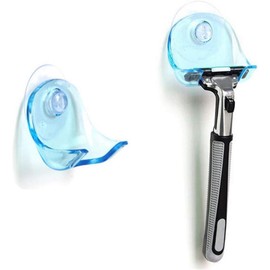 JJLFresheners Blue Suction Cup Hooks Removable Hook Razor Holder Transparent No Trace Wall Hanger Hooks