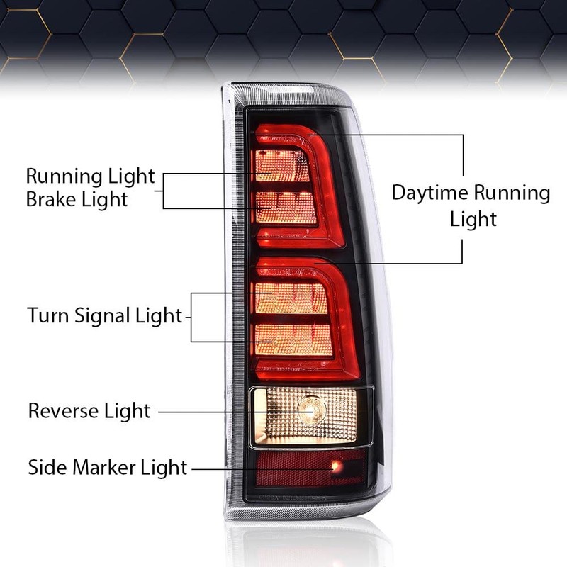 PIT66 LED Tail Lights Replacement Compatible with Chevy Silverado 2003-2006