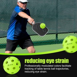 Pickleball Balls, 26-Hole Indoor Pickleball Balls, 12 Pack with Portable Mesh Bag, High Visibility Colors, Strong Bounce and Durable, Ultimate Performance for All Skill Levels