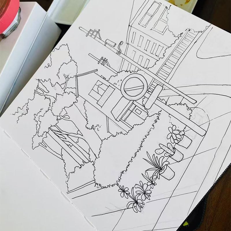 SEMLEART Marker Paper Pad for Artists, 34 Sheets, 190lb (280gsm)