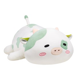 4LB Cute Weighted Stuffed Animals Plush,23 inch Weighted Spotted Cow Plush,Green Spotted Cow Weighted Pillow for Adults and Children