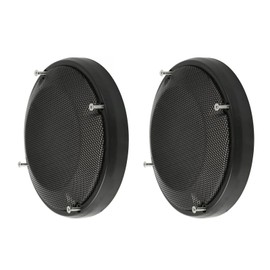 KZMPMT 1 Pair 6.5" Saddlebag Lid Speaker Grill Cover Fits for 1983-2023 Harley Touring Road King Road Glide Street Glide Electra Glide Ultra Limited (Black)