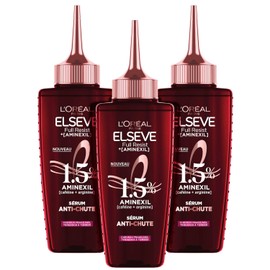 L'Oréal Paris Fall Protection, Brittle Hair, Hair Strengthening Protocol, Aminexil Technology, Caffeine, Arginine, Elseve Full Resist, 3 x 100 ml
