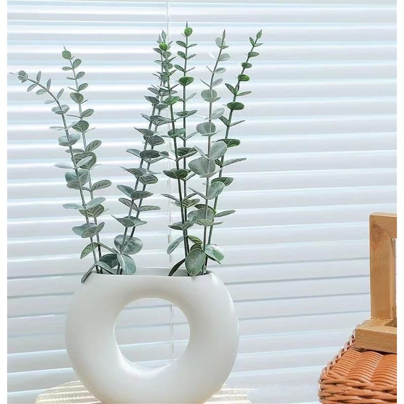 24PCS Tallos de Eucalipto Artificiales,Tallos de Eucalipto para Decoración de