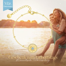 CDE Women's 925 Sterling Silver Bracelet with Sun Pendant, Gifts for Women, Girlfriend, Wife on Valentine's Day, Mother's Day, Anniversary, Birthday, Christmas, Party, Anniversary, Sterling Silver