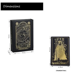 VOVCIG 78 Tarot Card with Guidebook,Black Tarot Cards for Beginners Tarot Deck Set,PVC Waterproof Tarot Cards,Divination Tool(Standard Size,Black)…