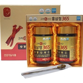 6-Year-Old Goryeo Red Ginseng Extract 365 (240g x 2 Bottles) - Boost Immunity, Recover from Fatigue Gift Set