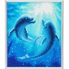 CRYSTAL ART Diamond Embroidery Kit White Frame 21x25cm Dolphins