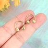 Longbeauty Horseshoe Rings Stainless Steel 16G Hoop Earrings Eyebrow Earrings