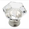 Brainerd P24045W-116 1 3/8" Clear Faceted Acrylic & Satin Nickel Cabinet Knob