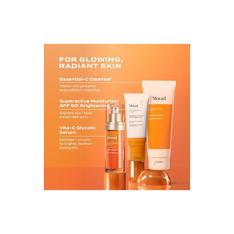 Murad Essential-C Cleanser, Environmental Shield Foaming Face Wash Gel, Vitamin