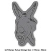 'Laughing Donkey' Rubber Stamp - Unmounted Design for Crafting &