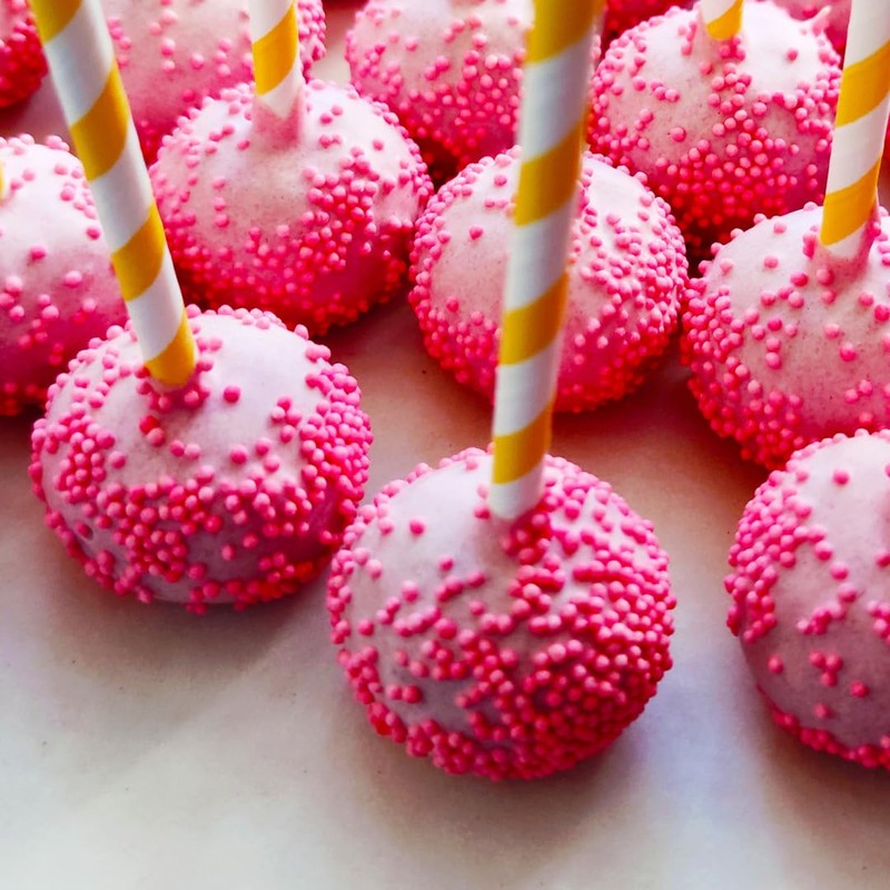 GranAroma Pink Nonpareils, Decorative Sprinkles, Cakes & Cookies, Bakery Staple