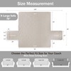 Pamhaven Soft Quilted Couch Cover with Pockets for Extra-Large Sofa,