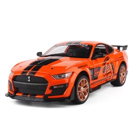 JACKIEKIM 1:24 Alloy Pull Back Car Diecast Model Truck for Forte Mustang,Collection, Mini Simulation Vehicles Toys for Kids,Boyfriend,Young Peoples Gift（Orange）