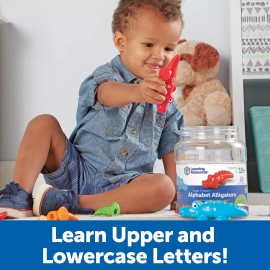 Learning Resources Snap n Learn Alphabet Alligators Educational Toy Set for Kids 18 Months and Up