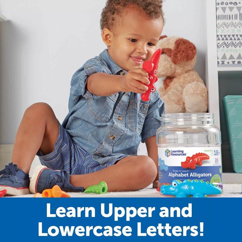 Learning Resources Snap n Learn Alphabet Alligators Educational Toy Set