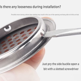 Circular Soffit Vents Stainless Steel Circular Air Vents 1Inch Soffit Vent 20pcs Round Vent Mesh Hole Louver Round Vent Cover for Kitchen,Bathroom,Cabinets,Wardrobes,Shoe Cabinets