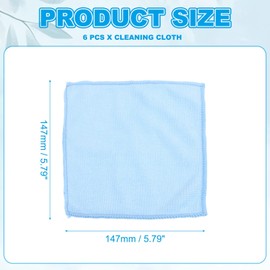 PATIKIL Glasses Cleaning Cloth 5.8" x 5.8", 6 Pcs Eyeglasses Polishing Cloth Soft Wipe Screen for Camera Lens Eyeglasses Screens Smart Devices, Blue