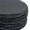 Argon Tableware Round Slate Coasters - 10cm - 6 Piece