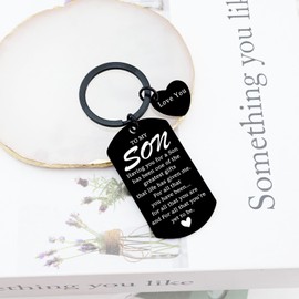 OEHEDOU To My Son Gifts Father's Day Gifts For Son Birthday Gifts For Son Adult From Mom Dad Son Gifts From Mom Son Birthday Gifts For Adult Son Gift Ideas To My Son From Mom Son Keychain