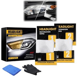 ASVEL Kits Restaurador de Faros de Autos, Herramienta de Reparación de Pulido de Faros de Automóvil con Guantes de Protección para Faros Todo Tipo Vehículos