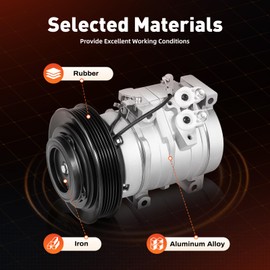 BJTDLLX AC Compressor Fit for Toyota Corolla/Matrix 1.8L 2003-2008, Air Conditioner Compressor CO 27000C, 78391, 6511714, 20-11265
