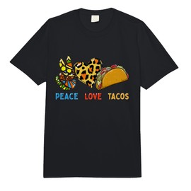 Peace Love Tacos Cute Taco Tuesday Mexican Food Lovers Comfort Colors Adult Heavyweight T-Shirt