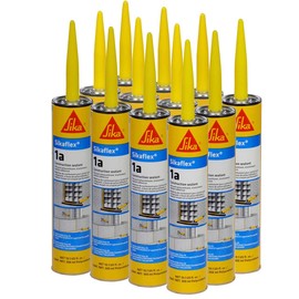 Sikaflex 1a Kit - One Component, Flexible, Non Sag, Polyurethane Concrete and Masonry Sealant for Vertical and Horizontal Surfaces, Sikaflex 1a 10 oz (White, Pack of 12)