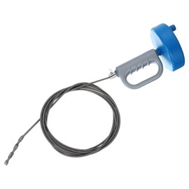 uxcell 9.8Feet Plumbing Snake Auger, Drain Auger with Drill Adapter, Sink Unclogger Drain Cleaner Tool for Kitchen Tub Shower Drain, Blue