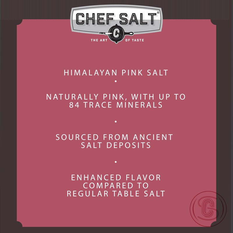 CHEF SALT Himalayan Pink Salt 3lb Fine Grain, Pack of