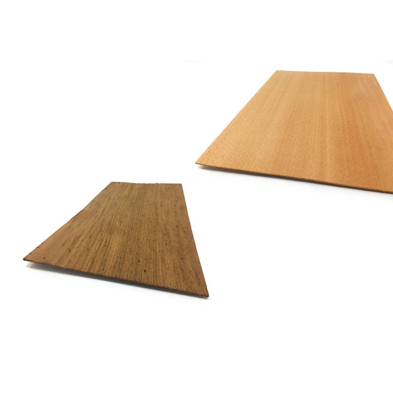 Veneer Set, 9 Strong Veneers in Oak Larch Mahogany Walnut