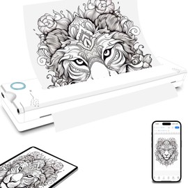 YOULABLE Tattoo Stencil Machines,Thermal Tattoo Stencil Printer,Bluetooth Wireless Stencil Printer for Tattooing Compatible with Smartphone (White)