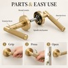 Privacy Door Lever for Bedroom & Bathroom – Reversible Keyless