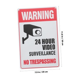 Operitacx Vintage No Trespassing Metal Wall Sign Durable Outdoor Security Plaque for Property Unique Design for Home Decor Easy to Install Warning Sign for Business