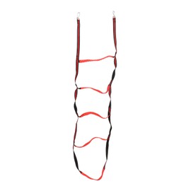 5 Steps Boarding Rope Ladder Portable Universal Boat Rope Ladder with Climbing Buckle for Inflatable Boat Kayak Red
