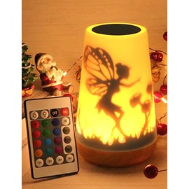 Mostof Mostof Fee Nachtlicht fr Kinder, LED Nachtlicht mit Fernbedienung Dimmbar Touch Control, Fee Figuren mit Flgeln, RGB Farben (Elfen) (Fee-16 Farbe)