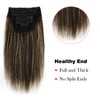 Sassina Kinky Style Clip in Human Hair Extensions Two Tone