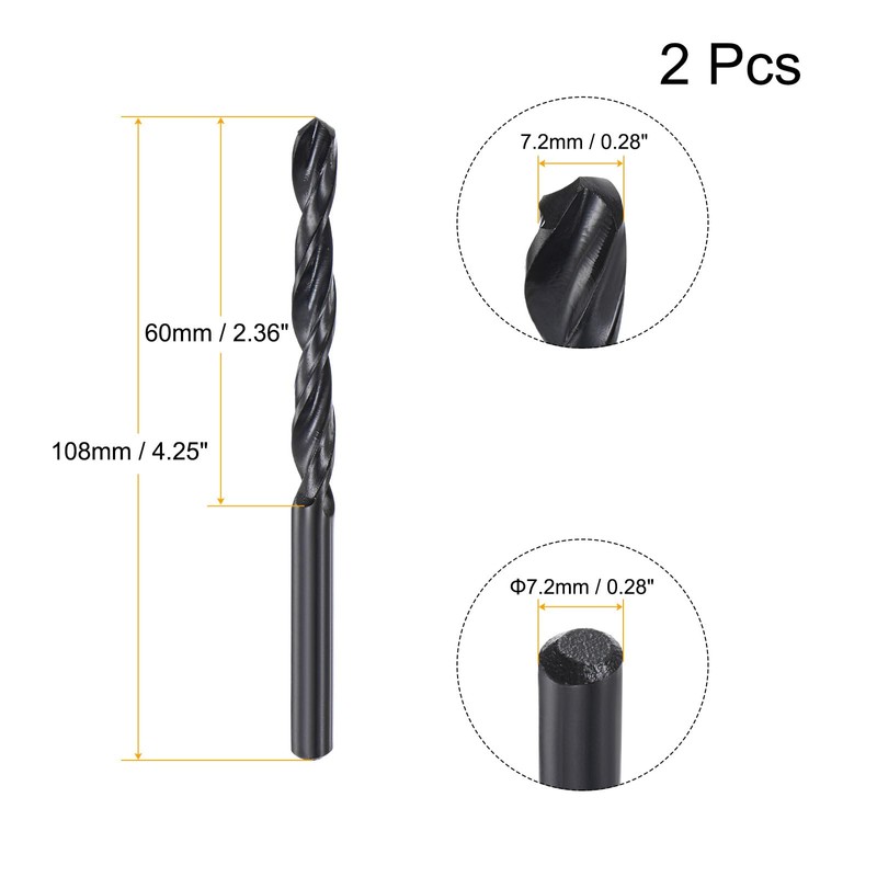 sourcing map 6542 High-Speed Steel Spiral Drill Bit Full Base