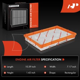 A-Premium - Filtro de aire de motor de 2 piezas compatible con Kia Sportage 1995-2002, reemplazo# 0K01113Z40