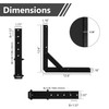 Sihnman Heavy Duty Adjustable Angle Bracket (2 pc) for Wall