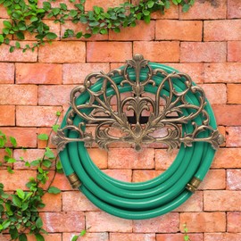 Whitehall Products Filigree Aluminum Hose Holder 00939, 21.25 inches wide by 12.5 inches high, French Bronze