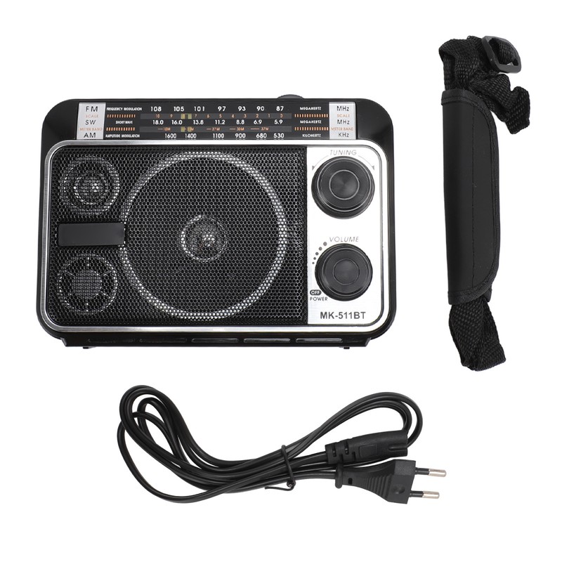 Portable Shortwave Radio FM AM SW Bluetooth 5.0 Multifunction Multi