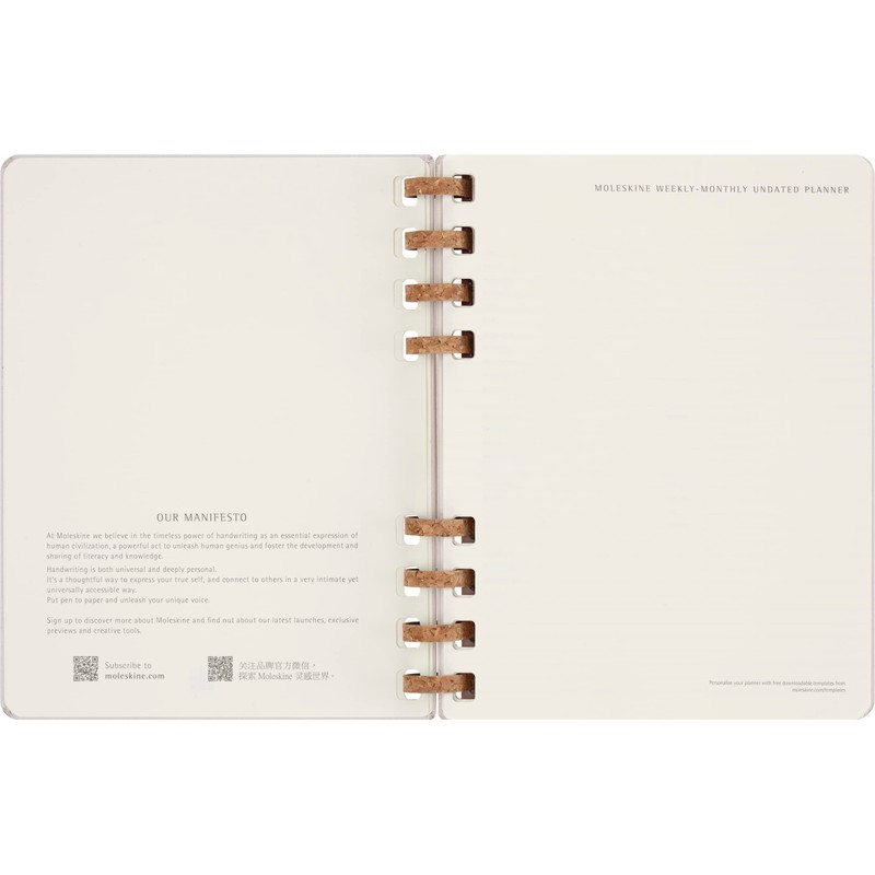 Moleskine Undated Spiral Planner, 12M, Extra Large, Crush Grape, Hard
