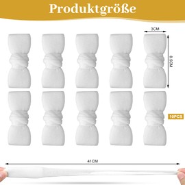 Nakutita Pack of 10 Finger Bandages, White Elastic Finger Cots Bandage, Tube Bandage Fingers for Immobilization of Fingers and Wound Protection