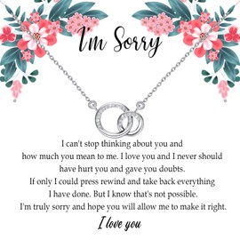 TGBJE I'm Sorry Gift I'm Sorry Necklace Say Sorry Gift Girlfriend Apology Gift Forgiveness Gift To Say You're Sorry Jewelry Gift (I'm sorry nk)