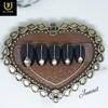 Chic Black Handmade Nail Tips - Long Oval / 시크블랙