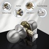 Knobonly 5 Pack Keyless Indoor Door Knob, Passage Door Knobs,