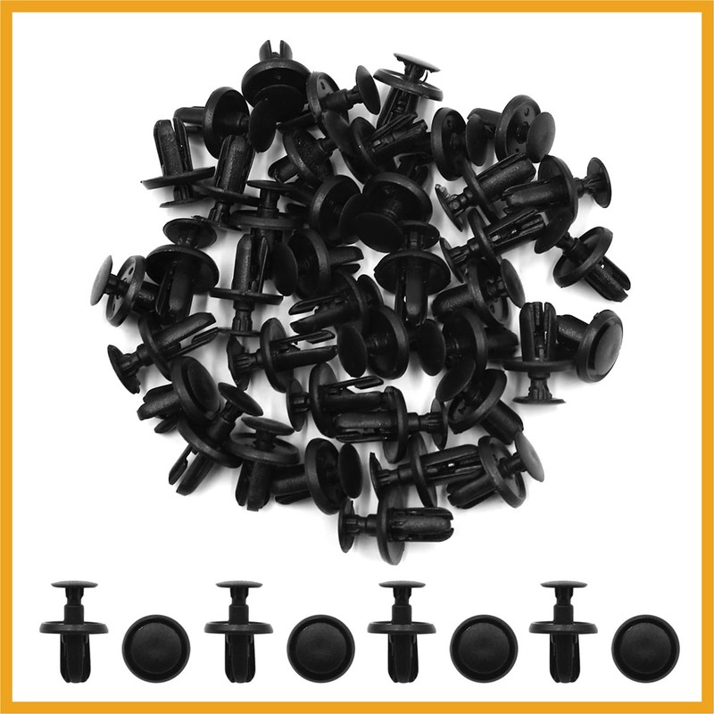 Partuto 40pcs 6mm Hole 15mm Head Car Door Clip Trim
