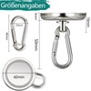 FPMYB Pack of 4 Magnetic Hooks, Extra Strong, 42 mm